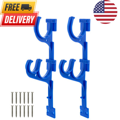 Plastic Swimming Pool Hanger Set, Hold Telescopic Poles, Nets, Brushes, Vacuums