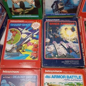 Lot Of 16 Intellivision Games With Boxes (Some Have Manuals & Overlays)