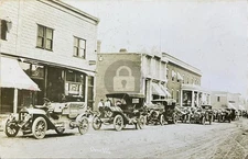 1911 Owen Wi Wisconsin Street View RPPC Photo Postcard COPY