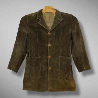 Duca Visconti Di Modrone x Hilfiger Mens Small Brown Corduroy Overshirt Blazer