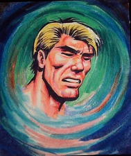 Robert James Wright Comic Book Original Art 1/1 Drawing Swirl Vortex Portrait