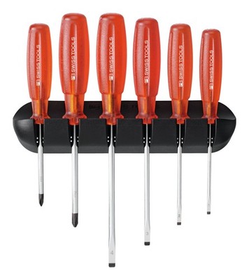 PB Swiss Tools Schraubendreher-Satz 6-teilig Schlitz PH im Wandhalter... PB 6244