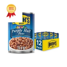 BUSH'S BEST 15.8 oz Canned Purple Hull Peas, Source of Plant Based Protein... 
