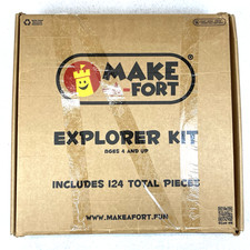 Make-A-Fort Explorer Kit - 124 Pieces Indoor Build Big Forts Mazes Fun Games