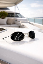 Oakley Vintage C Wire1.0 Sunglasses Sliver Frame Black Lenses