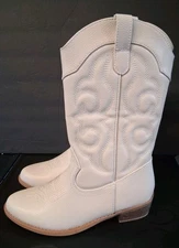 Cat & Jack girls' Montana Western Boots Ivory