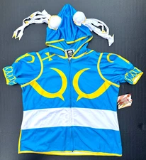 VTG Street Fighter Chun-Li Hoodie Cosplay Jacket ThinkGeek Capcom XXL NWT