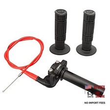 Twists Throttle Grip,Dirt Bike Grips with Throttle Cable and Handlebar Red