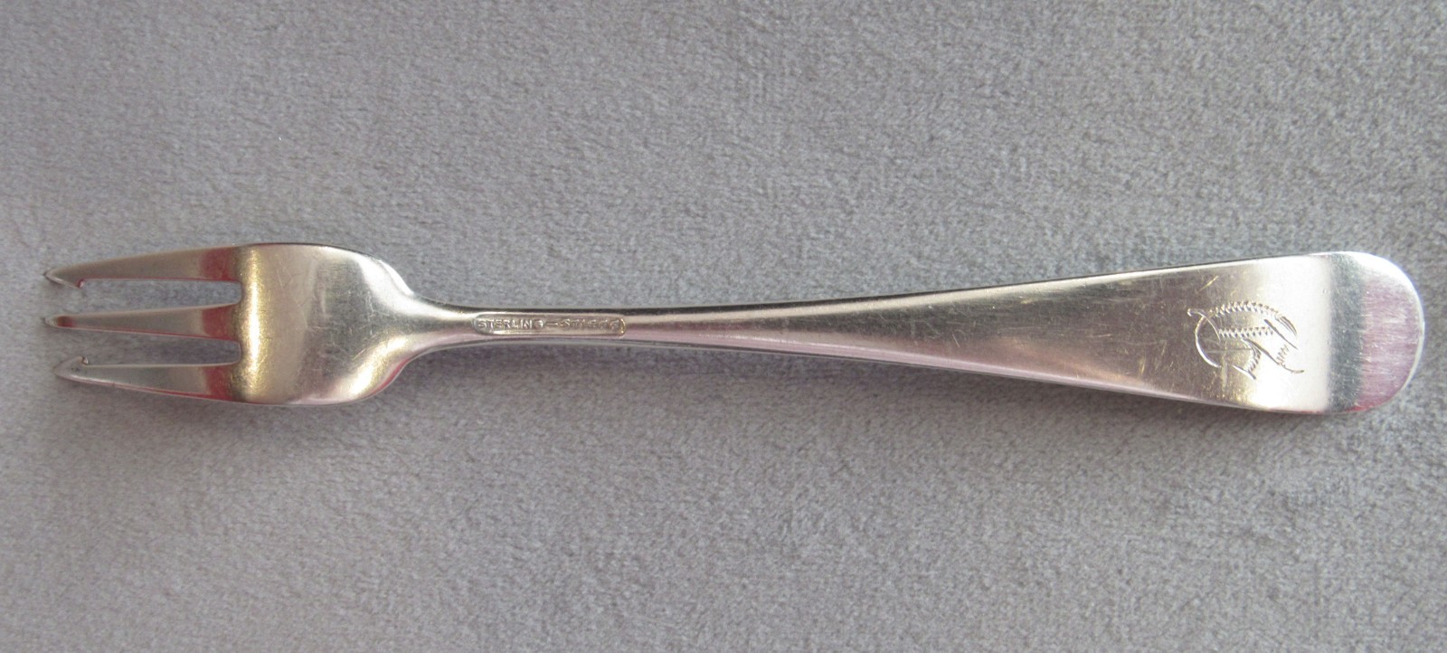 Stieff Rose Sterling Oyster~Seafood~Cocktail Fork ~ Longer Tines