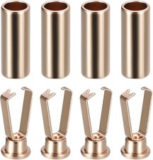 uxcell Shoelace Tips, Alloy Shoe Lace Ends Cylindrical Tip Gold Tone