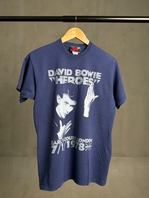 Mens Official David Bowie Heroes Live at Earls Court T Shirt M-size