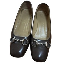 Gucci Pumps Horsebit Dark Brown Women's Size EU37/US7