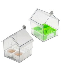 Easyly Clean Parrots Feeders Transparents Container Reliability Garden