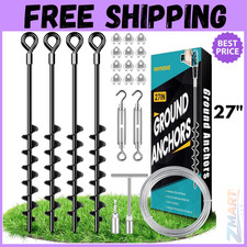 27" Ground Anchors Heavy Duty Shed Anchors Kit, Mobile Home Anchor with 3/16" Ga