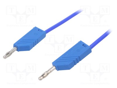 blau 60VDC mit 4mm Längsbuchse 16A Messleitung 30VAC L: 0,5m