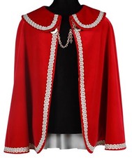 Samt Umhang Prinzenmantel rot/silber König Kostüm Uniform Garde Karneval 