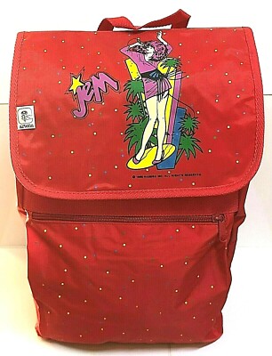 JEM & HOLOGRAMS BACKPACK HASBRO BY ARTENA MADE IN ITALY VINTAGE '80s VERY RARE