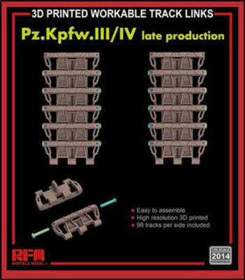Ryefield 1/35 Ryefield Model 3D Workable Track Links Pz.Kpfw.III/IV Late Product