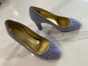 J.Crew Heels Women Heel Pumps Purple Lilac Suede Leather 7.5
