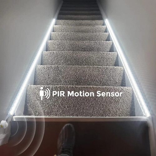 10M PIR Motion Sensor COB LED Strip Light 24V Led Light Tape Stairs Wall - Bild 3 von 12