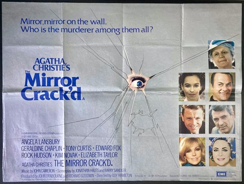 Mirror Crack'd ORIGINAL Quad Movie Poster Agatha Christie Elizabeth Taylor 1980