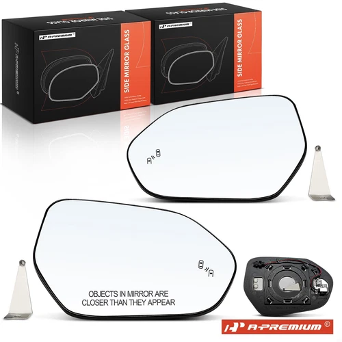 A-Premium 2x Mirror Glass w/Heated & Blind Spot Detection for Toyota Camry 18-24