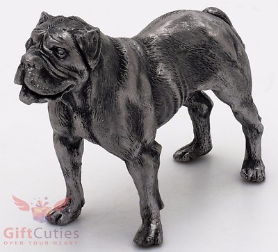 Tin Pewter Figurine of American Bulldog Dog IronWork