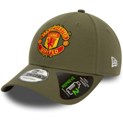 Men's Manchester United New Era Seasonal Pop 9FORTY Hat Cap Olive Premier Soccer