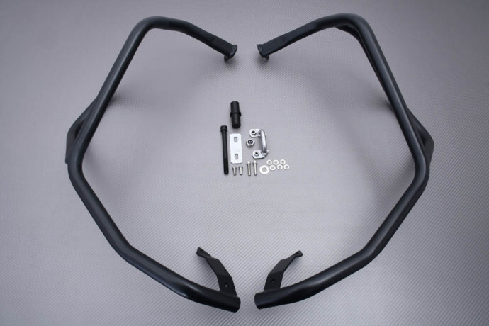 Crash Bars Africa Twin 1000 CRF : Protection Premium en Acier Satiné Noir