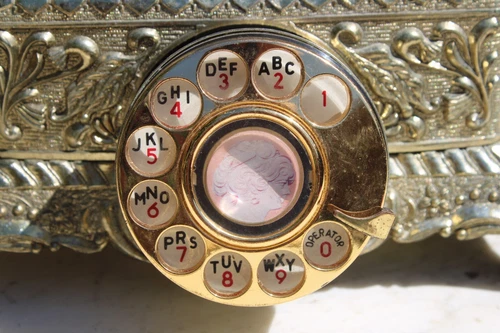 Vintage French Victorian Style Rotary Dial Telephone Serial # 125462 - Picture 3 of 18