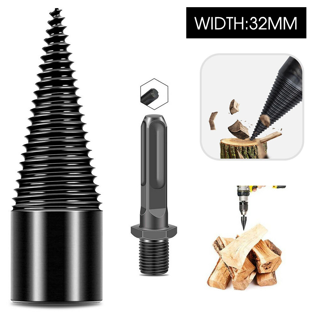 32/42MM High Speed Twist Firewood Drill Bit Wood Splitter Screw ...