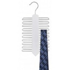 Only Hangers 12.5" White Wood Vertical Multi Tie Hanger