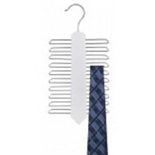 Only Hangers 12.5" White Wood Vertical Multi Tie Hanger