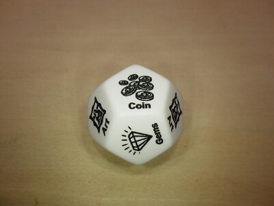 Treasure 18mm D12 Custom Engraved RPG Gaming Die Roleplay Tabletop Dice