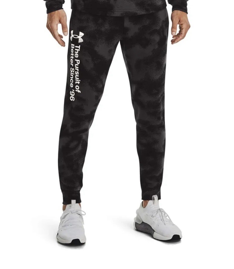 NWT Under Armour Men's UA Rival Black Terry Novelty Joggers XL Pants  1377593-001