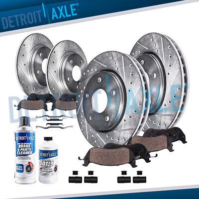 11.92'' Front 11.89'' Rear Drilled Rotors Brake Pads for Escape Tribute Mariner