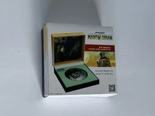 Star Wars The Mandalorian Badge Din Grogu's Mudhorn Rondel Magnetic Pin Box 3.5"