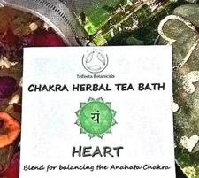 HEART Chakra Herbal Tea Bath - Fourth Chakra Yoga Balancing Apothecary Reiki