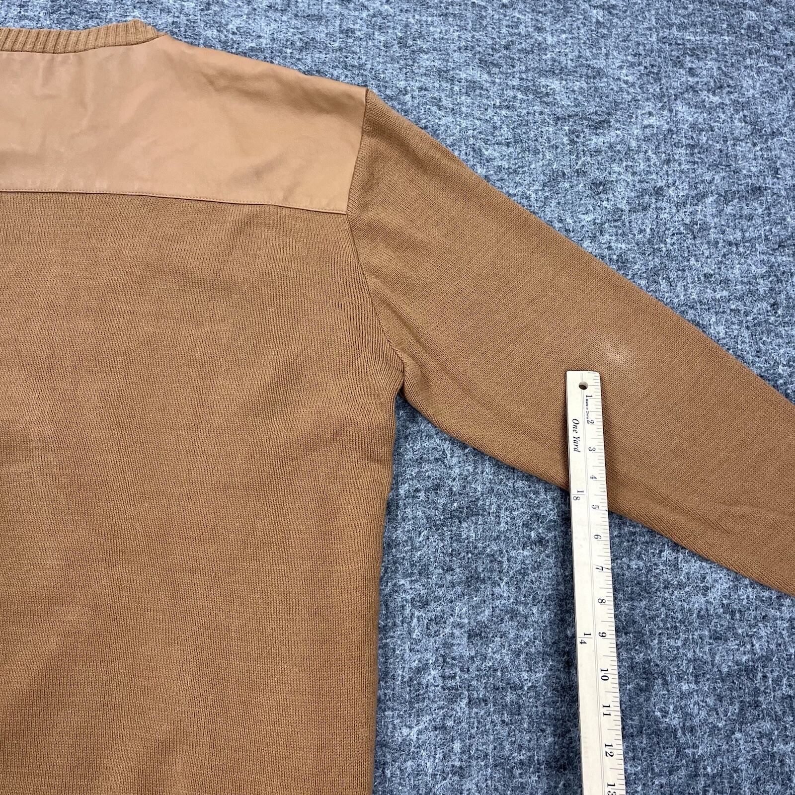 VINTAGE Steven Land Sweater Mens 3XL Brown Lambs Leather 90s