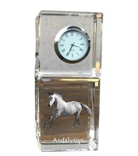 Andaluso orologio di cristallo con cavallo Art-Dog