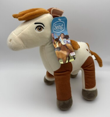 NWT Netflix Spirit: Riding Free  Boomerang  the Pinto Horse 10  Plush Toy 