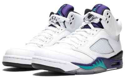 2013 Nike Air Jordan 5 V White Grape Teal Fresh Prince size 13. 136027-108