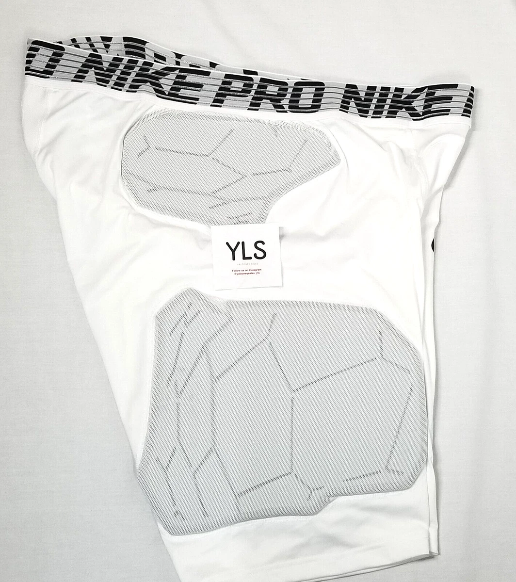 NIKE PRO HYPERSTRONG COMPRESSION SHORTS PADDED WHITE AQ0751 100