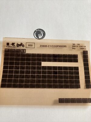 Kawasaki ZX600 C1 1988 C2 1989 GPX600R Microfiche Parts List | eBay
