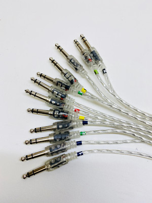 12 Clear Silver Transparent Trigger Cable Kit Wires Snake Cord For ROLAND Alesis