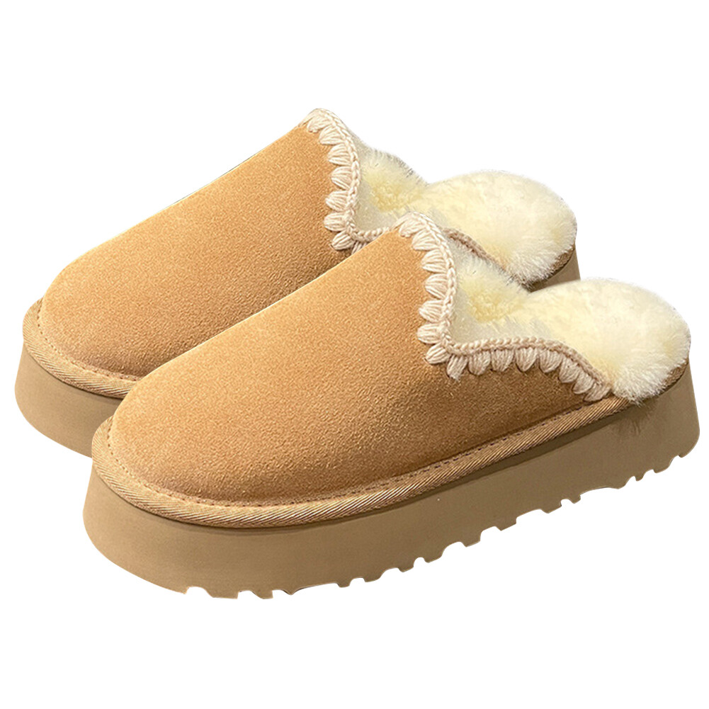 APL Pantofole invernali in peluche ciabatte calde accoglienti soffici scarpe da casa forniture per la casa D