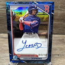 2024 Bowman Yoelin Cespedes Blue Crater Chrome Prospects Auto /150 #CPA-YCE (RC)