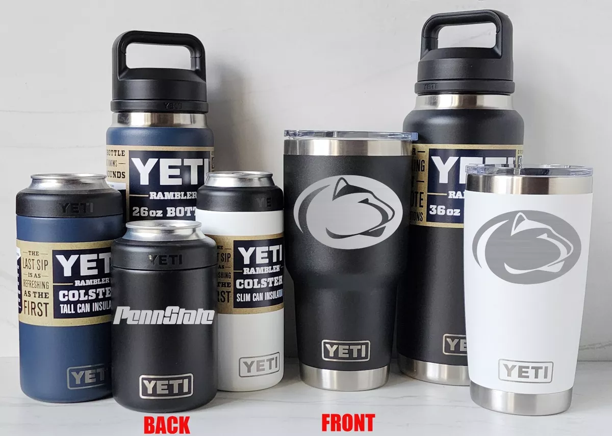 PENN STATE Nittany Lions YETI Laser Engraved Tumblers, Can Colsters and  Bottles