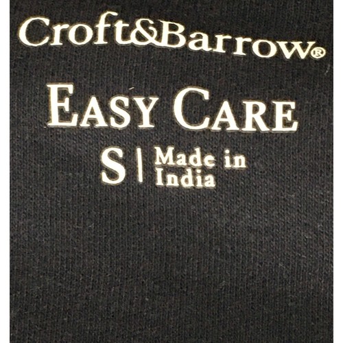 Croft n Barrow Mens Top Size S Easy Care Henley Navy Long Sleeve Navy Blue New - Picture 7 of 16