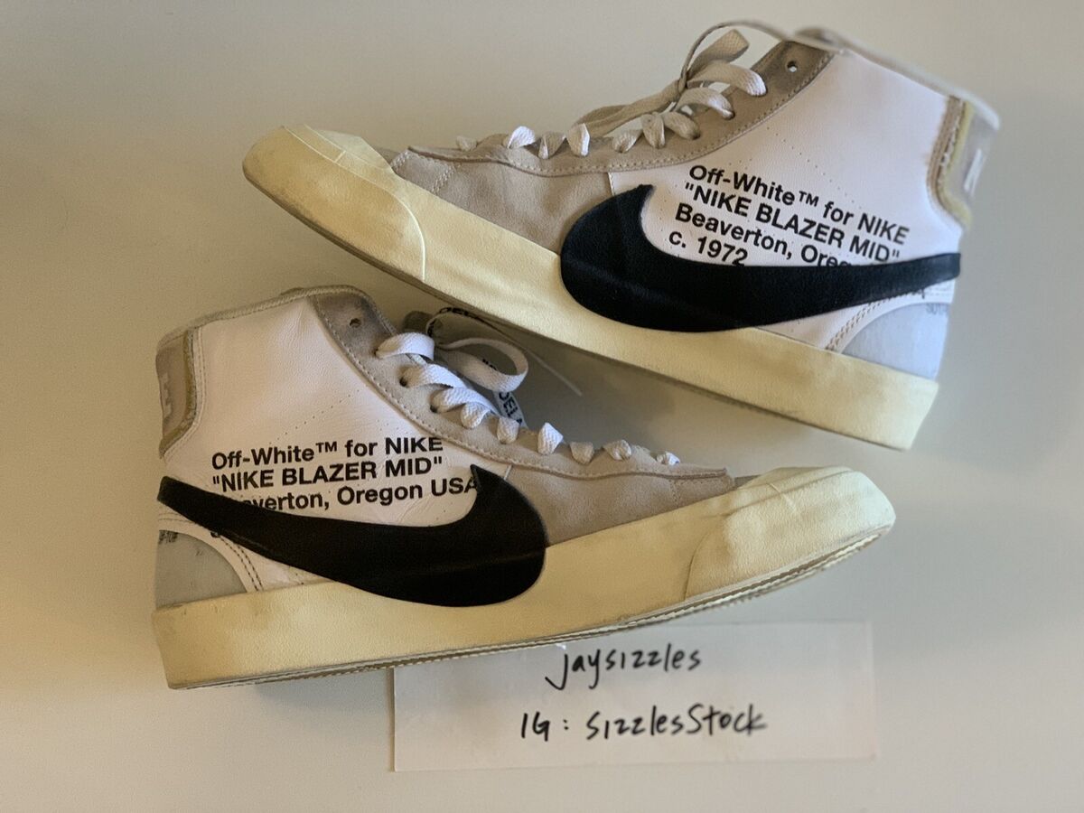 Size 10 - Nike Blazer Mid x OFF-WHITE The Ten 2017 - OG BOX, ZIP TIE AND  LACES 887223259084